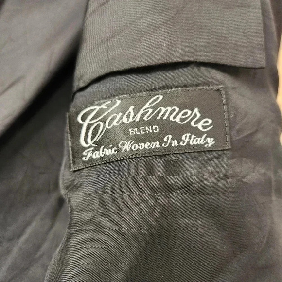 Andrew Fezza Cashmere Blend Pea Coat, Black, Men's S- 40 - Picture 5 of 8